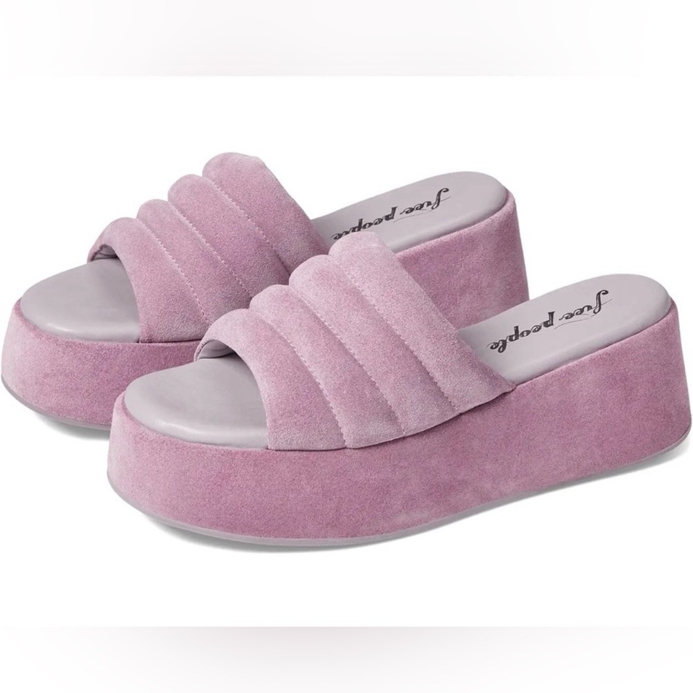 Free People purple platform sandals